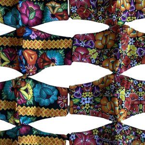 Washable 100% Cotton Mexican Chiapas Face - Flower